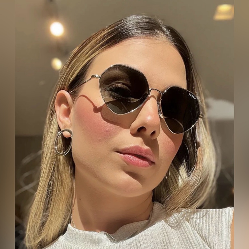 Gucci Black and Gold Women's Sunglasses